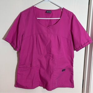Cherokee Workwear pink‎ scrub top medium